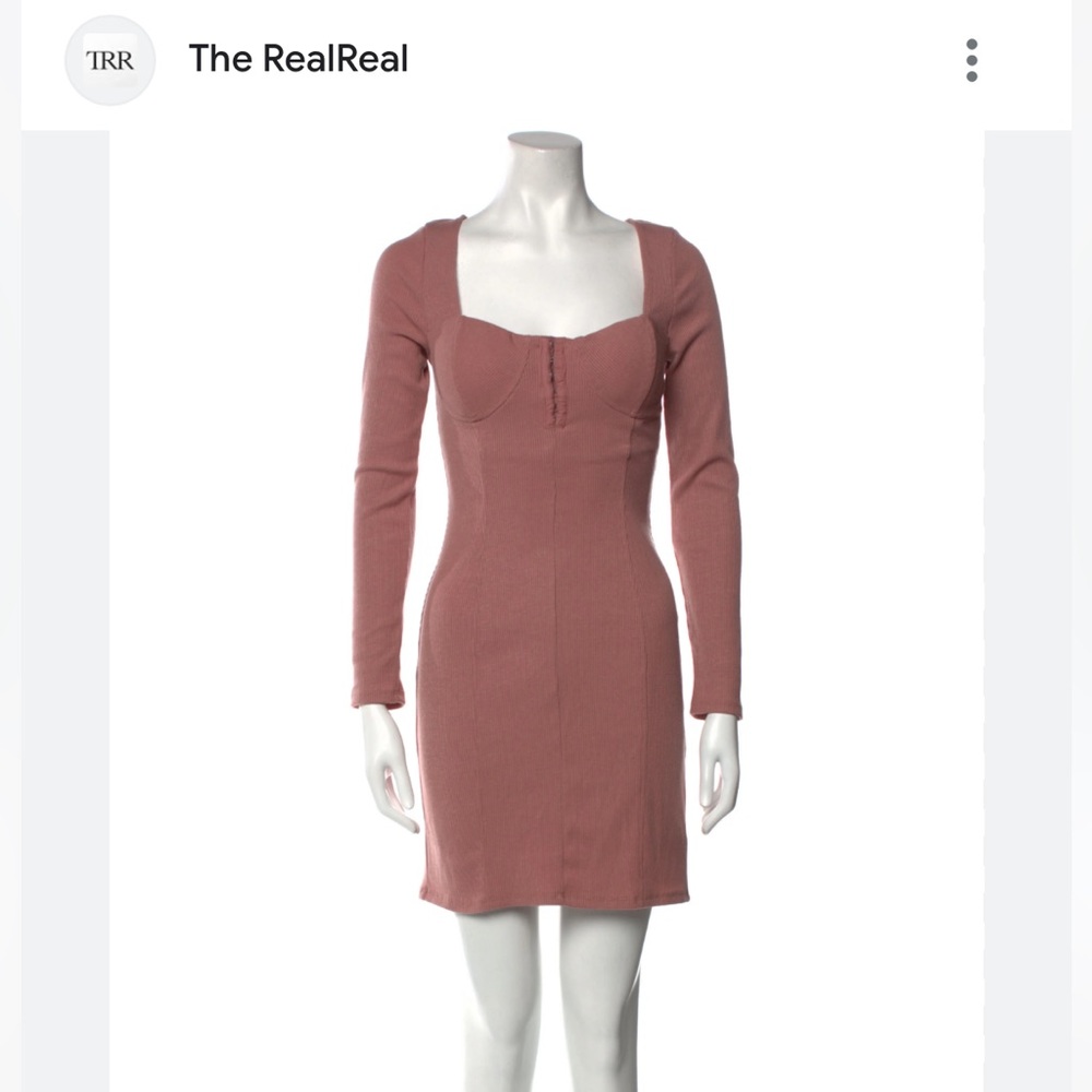 NWT Revolve Dusty Pink Mauve Ribbed Dress